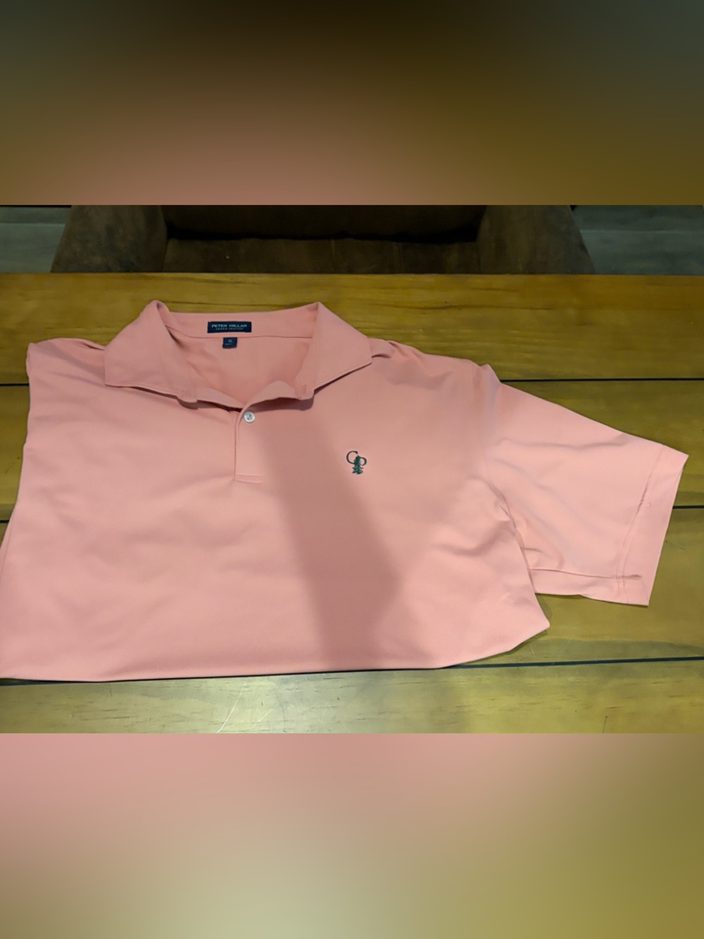 Peter Millar Coral-Pink Performance Golf  Polo XL